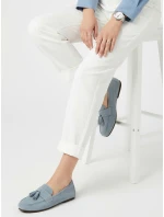 Dámske semišové mokasíny so spojkou modré FashionStreet ZY1363