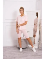 Súprava top+legíny púdrovo ružová