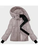 Dámska páperová zimná bunda s kapucňou Glakate light pink (LU-238191#)