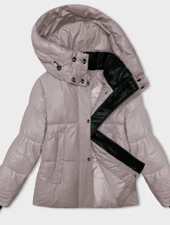 Dámska páperová zimná bunda s kapucňou Glakate light pink (LU-238191#)
