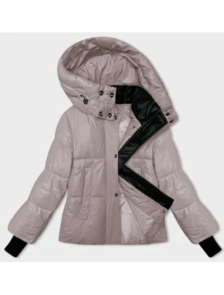 Dámska páperová zimná bunda s kapucňou Glakate light pink (LU-238191#)