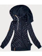 Teplá mikina na zips s kotvami, tmavomodrá (2307) Teplá mikina na zips s kotvami, tmavomodrá (2307)