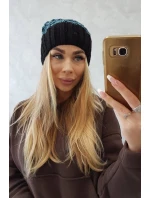 Milano fleecová čiapka K203 tyrkysová melange+čierna