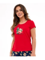 Cornette 628/432 Teddy 2 cr/r Christmas 3XL-5XL dámske pyžamo
