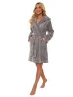 Dámsky župan DE LAFENSE 806 Krátky, kapucňa