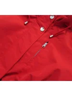 Obojstranná červená-moro dámska bunda parka s kapucňou (XW665X)