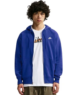 Pánska mikina Nike Club BB FZ Hoodie, modrá, FN3861 455