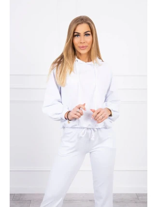 Súprava mikiny s kapucňou biela