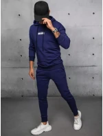 Pánske tmavomodré tepláky FashionStreet AX0687