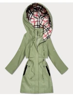 Dámska ľahká khaki parka s podšívkou Goodlookin (KK60407-5#)