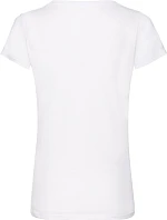Fruit of the Loom Lady-Fit Valueweight V-Neck T Dámske tričko s výstrihom do V 16.1398 biele