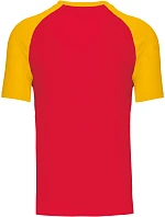 Kariban K 330 Baseballové tričko 20.K330 červené/žlté
