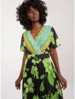 Šaty DHJ SK 11331 5.19 čierna a zelená Šaty DHJ SK 11331 5.19 čierna a zelená