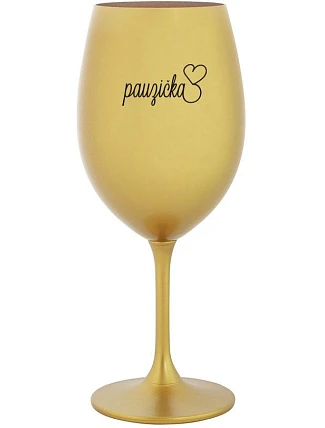 PAUSE - zlatý pohár na víno 350 ml
