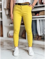Dámske nohavice chinos s opaskom LINESKA horčicová FashionStreet UY2579