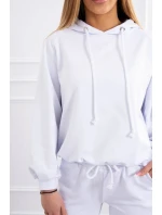 Súprava mikiny s kapucňou biela