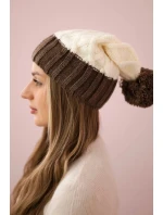 Milano fleecová čiapka K203 ecru+mocca