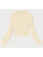 Dámska tenká krátka mikina v ecru farbe (8B938-67+132)