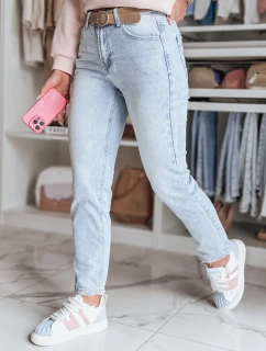 Dámske džínsové nohavice slim fit s opaskom NEOPASS modré FashionStreet UY2680