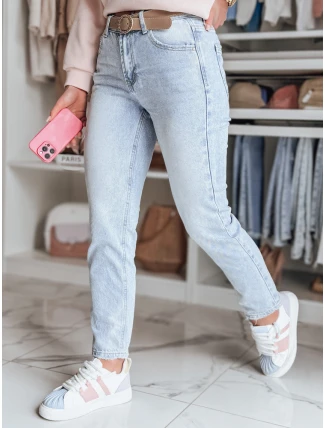 Dámske džínsové nohavice slim fit s opaskom NEOPASS modré FashionStreet UY2680 Dámske džínsové nohavice slim fit s opaskom NEOPASS modré FashionStreet UY2680