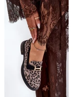 Zamszowe Mokasyny Damskie Panterka Vinceza 66792 Szare