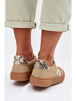 Dámske tenisky z hadej kože Big Star TT274298 Beige Dámske tenisky z hadej kože Big Star TT274298 Beige