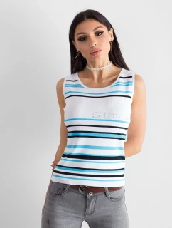 Dámsky top AT TP 5038.28P biely a modrý