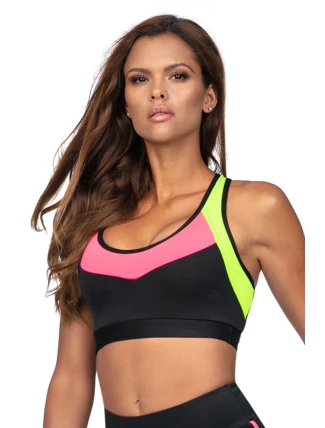 Dámska športová podprsenka TOP Reviver L5177/0 Black Mix - Lorin Dámska športová podprsenka TOP Reviver L5177/0 Black Mix - Lorin