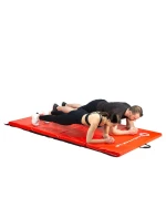 Gymnastický skladací matrac červený 2400x1200x50mm HMS MGS01 Gymnastický skladací matrac červený 2400x1200x50mm HMS MGS01