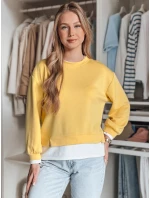 Dámska oversize mikina LUZZIO žltá FashionStreet BY1380 Dámska oversize mikina LUZZIO žltá FashionStreet BY1380