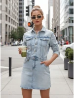 Džínsové mini šaty JENSAGA modré FashionStreet EY2592 Džínsové mini šaty JENSAGA modré FashionStreet EY2592