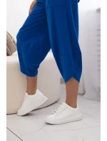 Súprava bavlnená blúzka + nohavice chrpová modrá