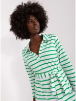 LK SK 509299 šaty.74 biela a zelená