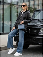 Dámska prešívaná bunda s kapucňou čierna FashionStreet TY5546