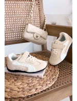 Dětské sportovní boty s přezkou béžové Perrin