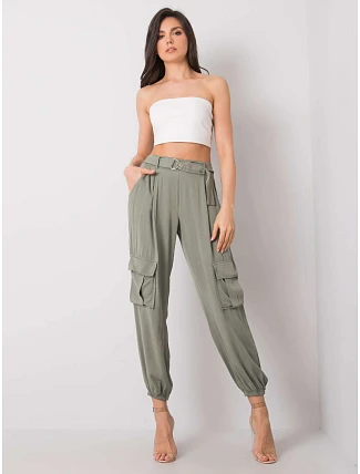 Nohavice TW SP BI 81858.69 v khaki farbe Nohavice TW SP BI 81858.69 v khaki farbe