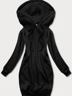 Dlhá čierna tepláková mikina (YS10005-3)