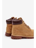 Zamszowe Ocieplane Trapery Męskie Big Star OO174136 HI-POLY SYSTEM Camel