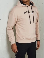 Pánska béžová mikina s potlačou FashionStreet BX5677