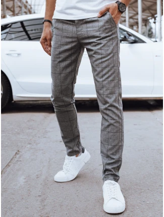 Pánske ležérne nohavice tmavosivé FashionStreet UX4403