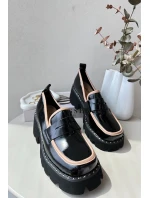 Skórzane Damskie Mokasyny D&A MR870-32 Czarne