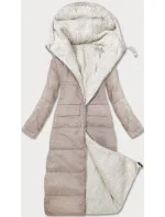 Obojstranná zimná bunda s medvedíkom J Style light beige (16M9167-280)