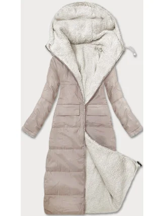 Obojstranná zimná bunda s medvedíkom J Style light beige (16M9167-280)