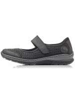 Pohodlné šnurovacie topánky Rieker W RKR575 black