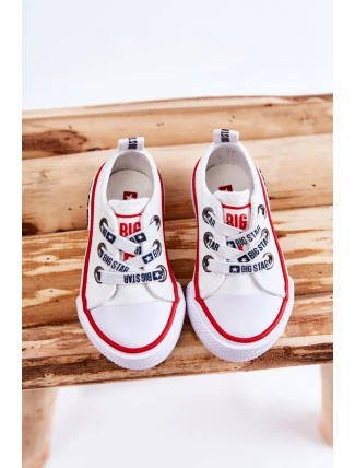 Dziecięce Materiałowe Trampki BIG STAR KK374048 Białe