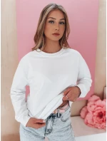 Dámska jednofarebná mikina LUMIVIA white FashionStreet BY1372 Dámska jednofarebná mikina LUMIVIA white FashionStreet BY1372