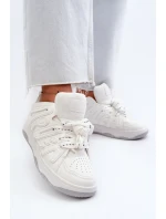 Sneakersy Damskie Z Eko Skóry Białe Berilla