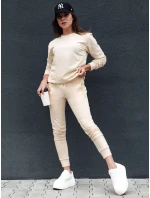 Dámska krémová mikina GLAMFLAIR FashionStreet BY1318