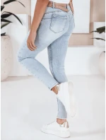 Dámske push up džínsy s kamienkami svetlo modré FashionStreet UY2808