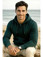 Stedman Classic Zip Hoodie Mikina s kapucňou „Classic“ 05.4500 fľaškovozelená